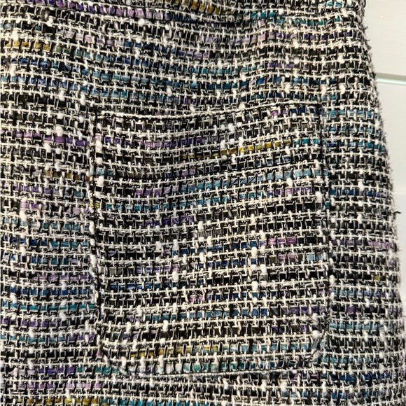Ann Taylor LOFT Tweed Skirt - Black and White with hints of Purple and Green - Picture 3 of 7